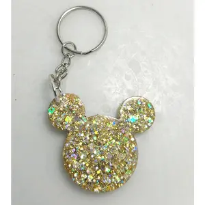 Mickey Keychain Pink Stars