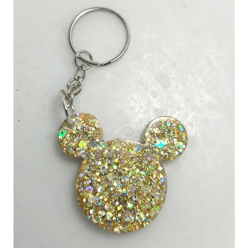 Mickey Keychain Pink Stars