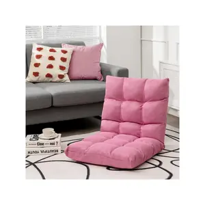 New 2024  Costway Adjustable 14 Position Floor Folding Lazy Gaming Sofa Lounge Chair Furniture Decoration