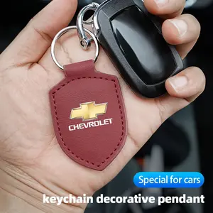 Leather Keychain Car Keychain Horseshoe Buckle Jewelry For Chevrolet Corvette Montana TrailBlazer Silverado Traverse Camaro Suburban Equinox Bolt Cruze Malibu Colorado Trax SS Spark Captiva Onix Spin Impala Cobalt