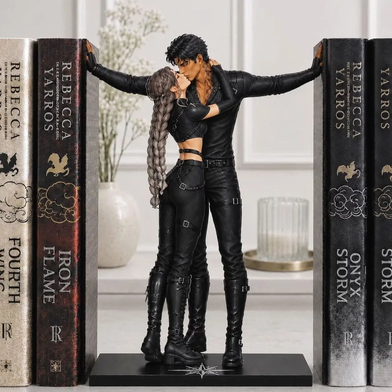 Violet and Xaden Bookend Standee, Fourth Wing Dragon Rider Shelf Decor, Basgiath Acrylic Display, Romantasy Booktok Gift, Fourth Wing Decor