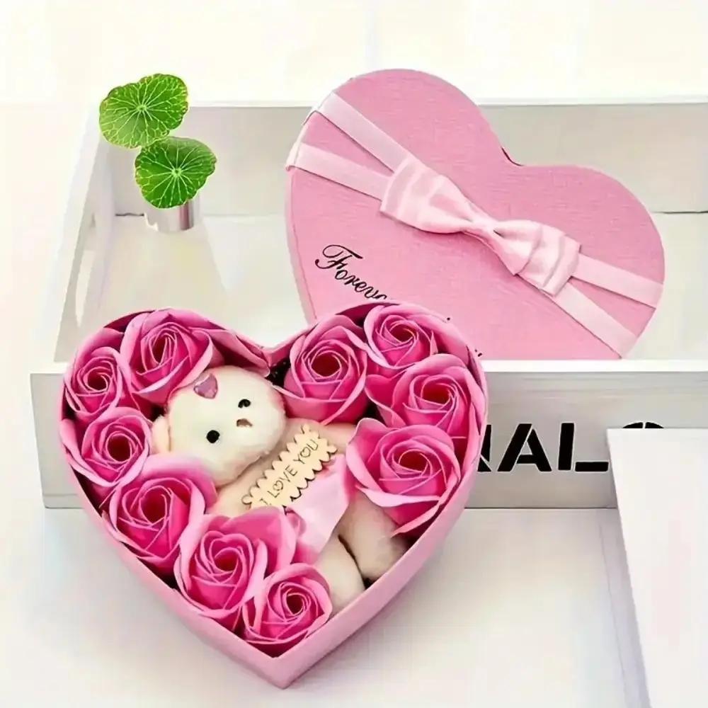 Artificial Rose Gift Box for Mean Girls Decorations, Artificial Flower Gift Box, Decorative Plants Ornaments, Mother's Day Gift, Valentine's Day Gift