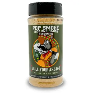 Grill Your Ass Off Pop Smoke Taco Seasoning - 13.5oz Tex-Mex Spice Blend for Beef, Chicken & Tacos - Bold Mexican Flavor