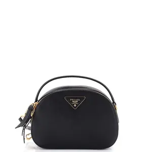 Pre-owned PRADA Leather Shoulder Bags Odette Top Handle Bag Saffiano Small by Rebag