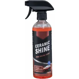 Ceramic Shine (16oz) - Mirror Gloss Ceramic   with Hydrophobic Coating -  UV Protection & Water Beading  Detailer  - Pina Colada Scented Coating for  &