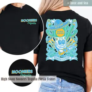 High Noon Nooners Tequila Fiesta T-shirt, Trending shirt, Nooners Tequilas Fiesta Tee Shirt, Full Color, Summer tee, Sport Luxe, Athletic Chic