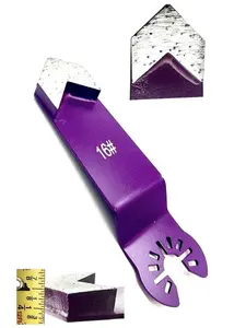 Oscillating corner diamond grinding tool 16 grit Removal Epoxy Mastic Thin-set Glue Stucco Tough Concrete Coating