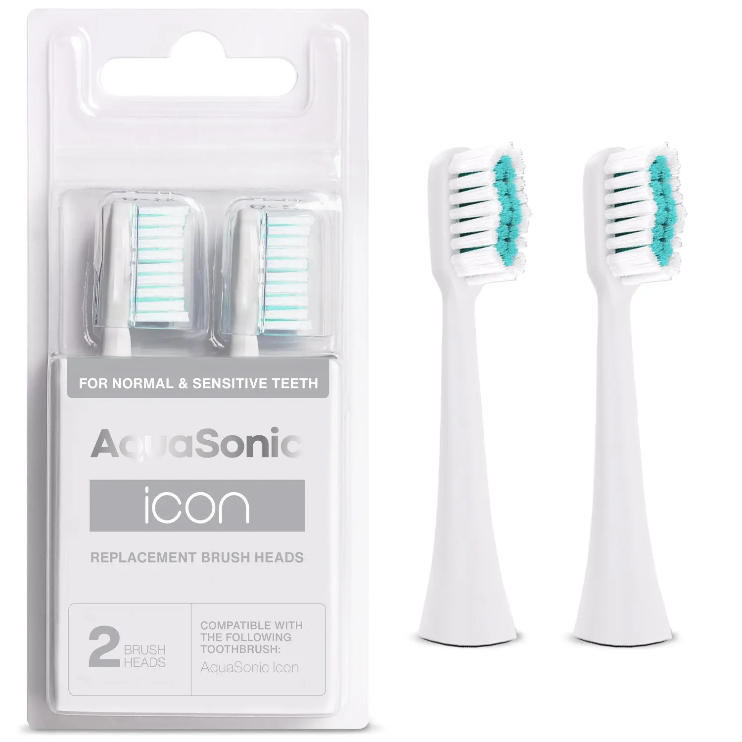 Icon Replacement Brush Heads for AquaSonic Icon Toothbrush