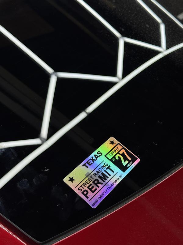 NEW 2027 Street Racing Permit Car Sticker - All 50 States Available