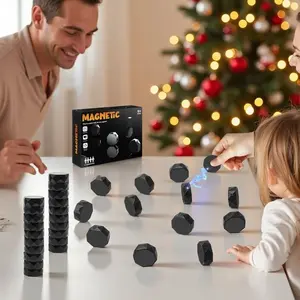 Upgraded Magnet Chess Game with String & Stones - Clear & Simple Instructions | Premium Set with 20 Larger & Stronger Stones, Adjustable Rope & Travel Pouch | Magnetic Chess Strategy Game for Kids & Adults, Party Travel Desktop Magnetic Strategy Tablegame