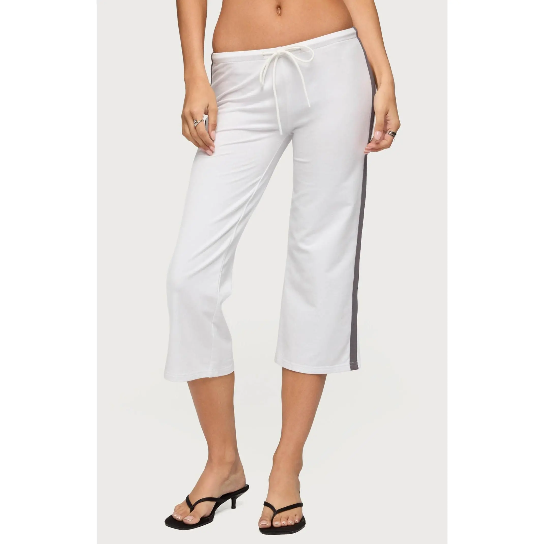 Edikted Women's Milene Contrast Terry Capri Pants