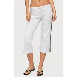 Edikted Women's Milene Contrast Terry Capri Pants