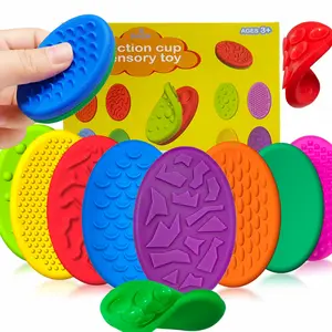 8-Piece Fidget Toy Set with Suction Cups, Sensory Grippie Set, Stress Relief Toys for Anxiety and Relaxation, Durable Silicone, Vibrant Colors