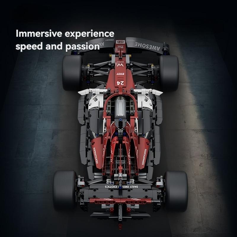 1:10 Classic Formula One F1 Building Model Set, Movie Inspired Bricks, Customizable Tech Toy, Adult Kids Holiday Gift, High Detail Collectible