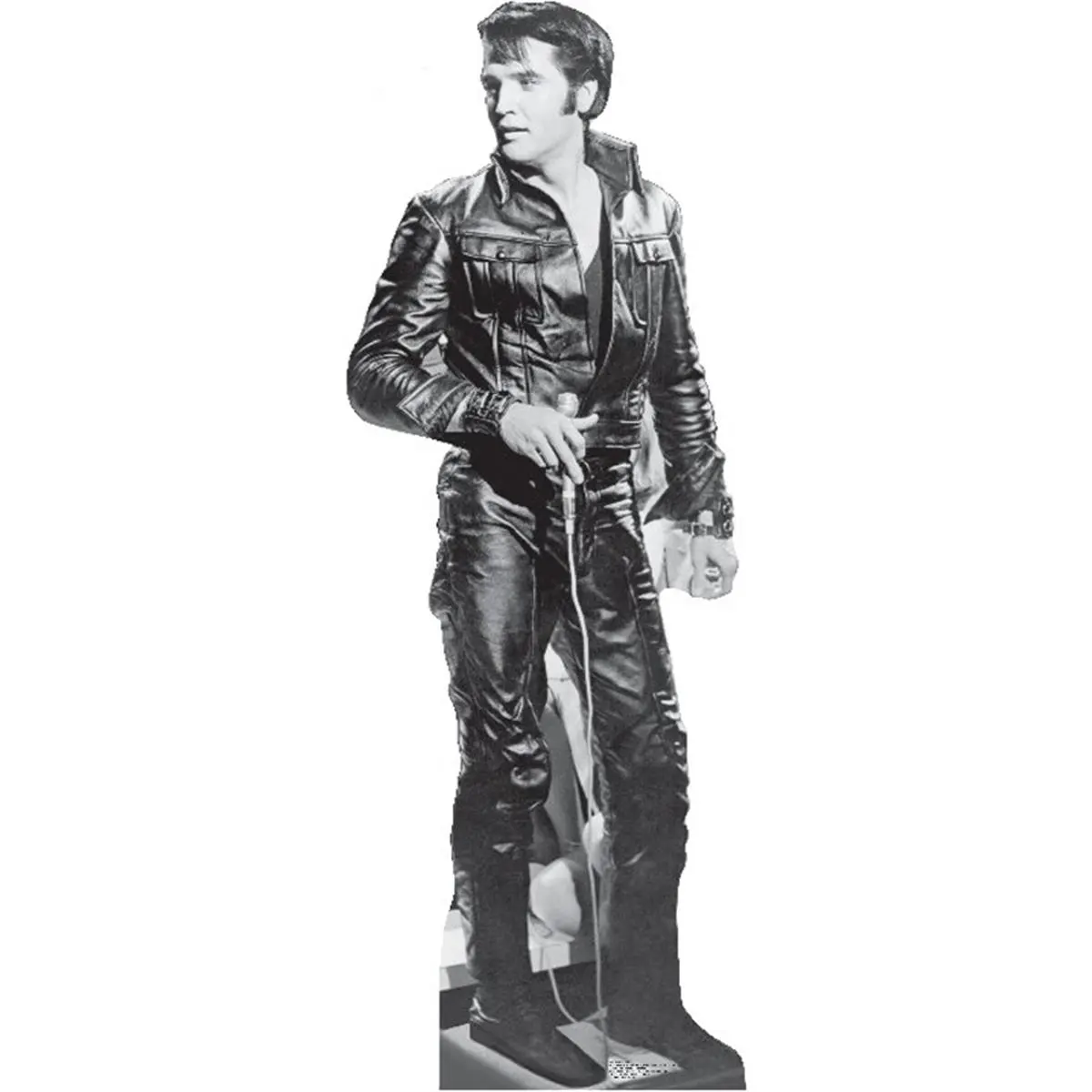 212 MAIN 6'-Tall Life-Size Elvis Presley '68 Special Single Cutout Cardboard Decorative Standee - Advanced Graphics Party Room Display, Easy-Install Wall-Mounted Home Decor, Folded Pack