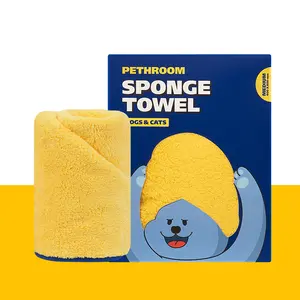 PETHROOM Sponge Towel for Cats and Dogs | (Medium) 15.7" x 31.5"