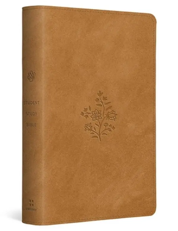 ESV Student Study Bible (Trutone, Nubuck Caramel, Wildflower Design) -- T. Desmond Alexander, Leather / Fine Binding