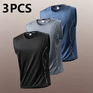 Men’s Quick-Dry Cooling Vest — Lightweight, breathable sleeveless vest suitable for beach, fishing, fitness, sports, and running; beach sportswear | casual vest | breathable mesh; summer vest