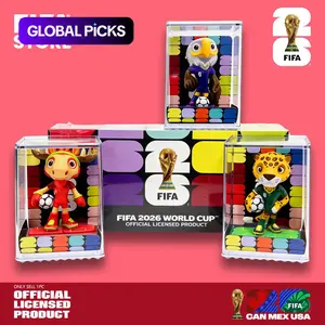 FIFA Officially Licensed 2026 World Cup Mascot Collectible Figurines - Maple (Canada), Clutch (USA), Zayu (Mexico) | 3D Figure Doll Home Decor Ornament | 9cm/3.54inch (3Pcs/Set) Series A #GLOBAL PICKS