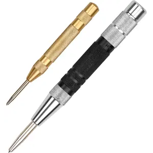 2-Pack Super Strong 6" Automatic Centre Hole Punch, Adjustable Impact, Center Punch