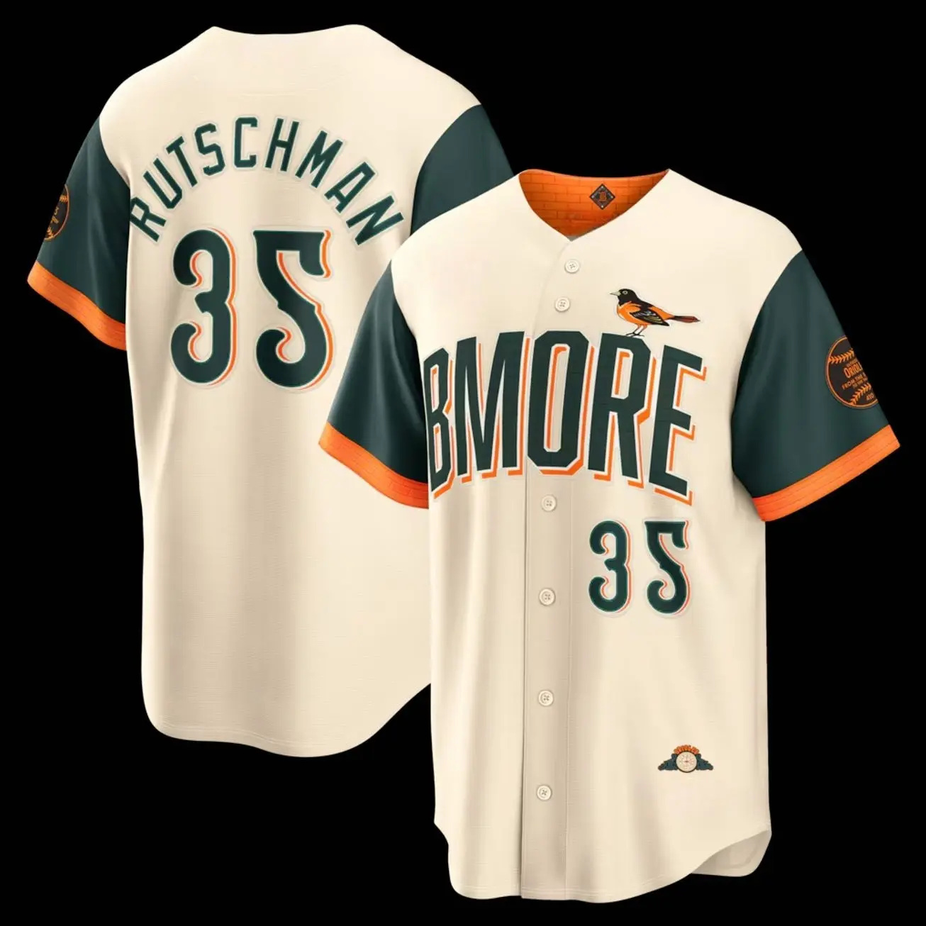 Unisex Baseball Collections Inspired by Baltimore Team Rutschman Player 2026 City Connect Stadium Jersey - Cream