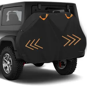 Bike Cover for Transport on Rack, Bicycle Cover Outdoor Storage Waterproof, Heavy Duty 600D Electric Bike Cover for 1/2/3 Bikes on Rear Bike Travel Rack with Reflective Double Handles & 7 Windproof Buckles