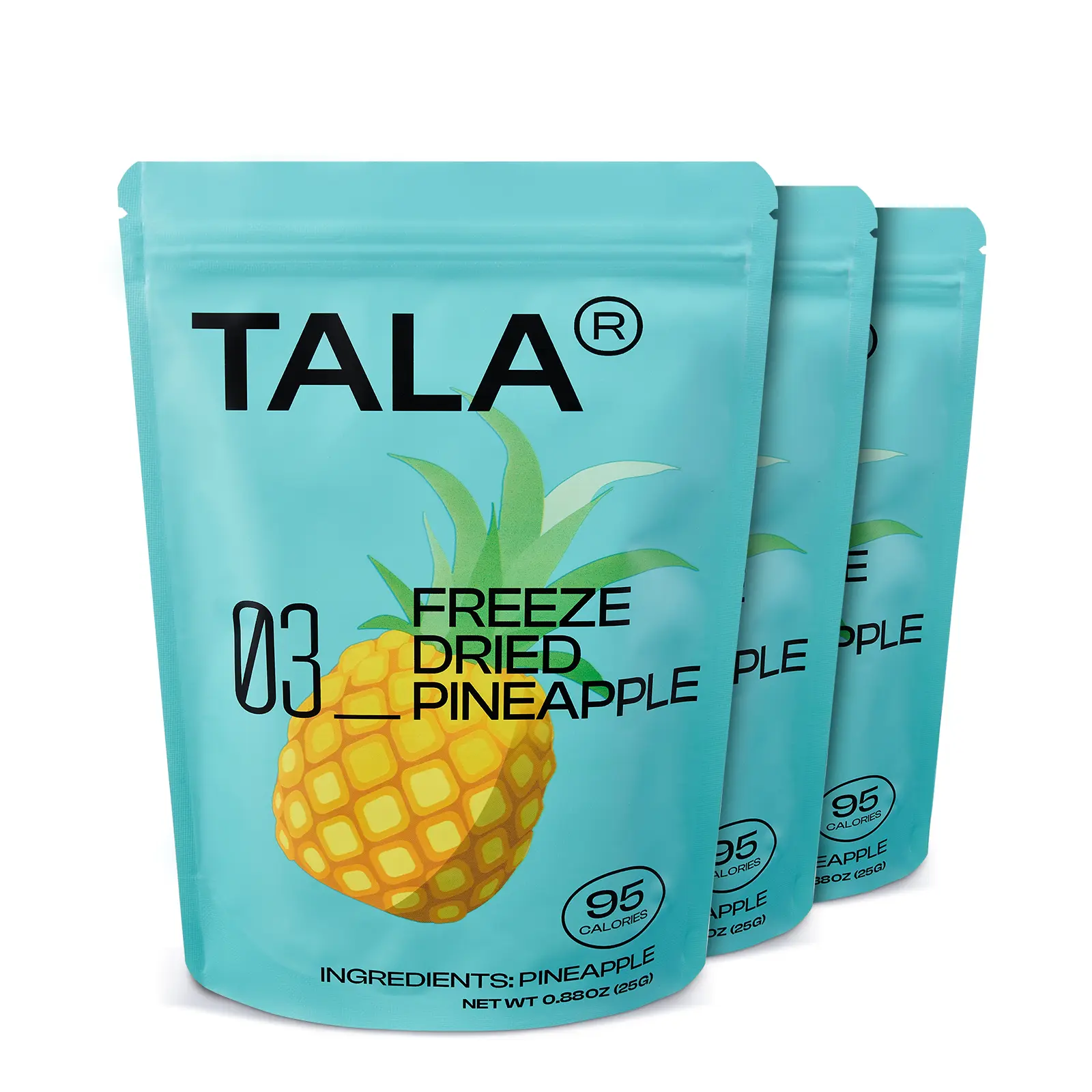TALA, Freeze-Dried Pineapple, Freeze-Dried Fruit, Fruit Snack, Vegan | No Sugar Added | (0.88 Ounce Each)