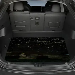 The starry night whisper pattern crystal velvet material is durable and easy to clean, keeping the vehicle clean and tidy.Upholstery protection for SUVs, trucks and cars-hard-wearing, non-slip, car boot mat