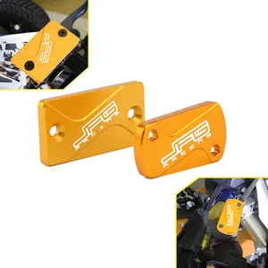 Motorcycle Front And Rear Brake Fluid Reservoir Cover Cap Set For RM125/250 2001-2008 RMZ250 2007-2022 RMZ450 2005-2022 RMX450Z 2010-2017 Dirt Bike Gold