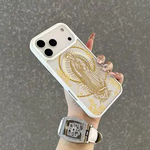 Premium Magnetic Case for iPhone17/11/12/13/14/15/16/promax/Air /Plus,  Gold Virgin Mary Design MagSafe Ready,Anti-Fall,Ultra-Thin Design | Perfect for Everyday Use