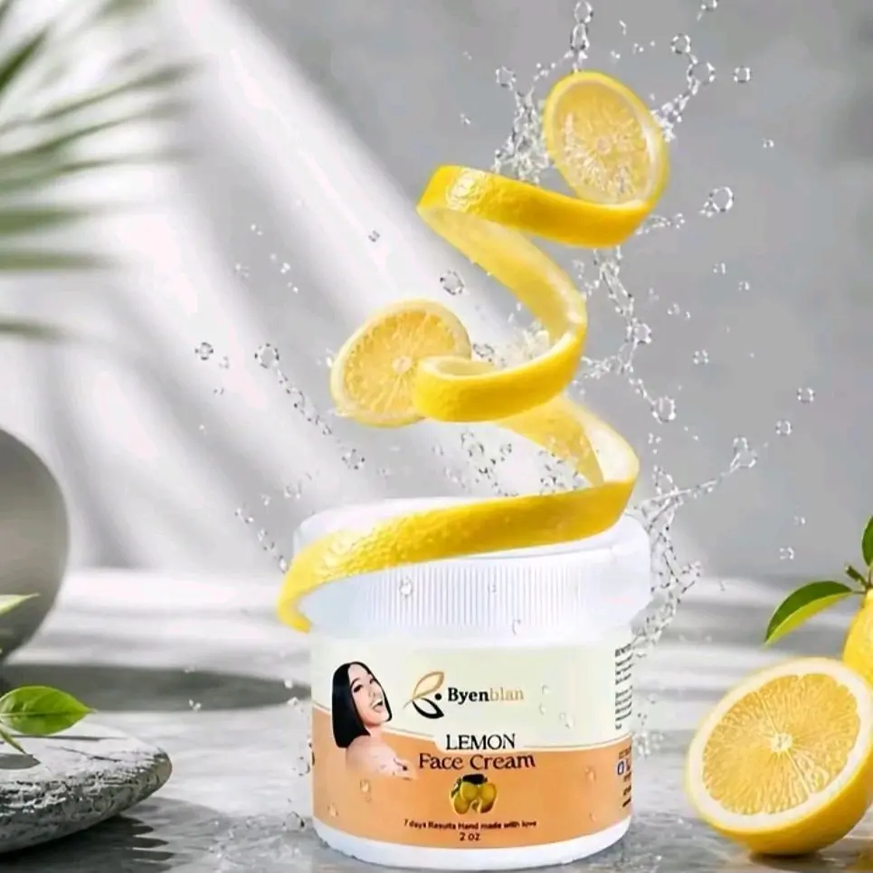 Lemon Face Cream Smoothie, Lightweight Daily Moisturizer with Collagen for a Hydrating Radiance Boost, Fresh Citrus Scent, 2oz