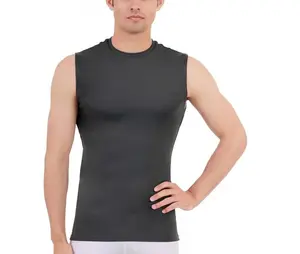 Insta Slim Big and Tall Compression Sleeveless High CrewNeck 2MAT018BT