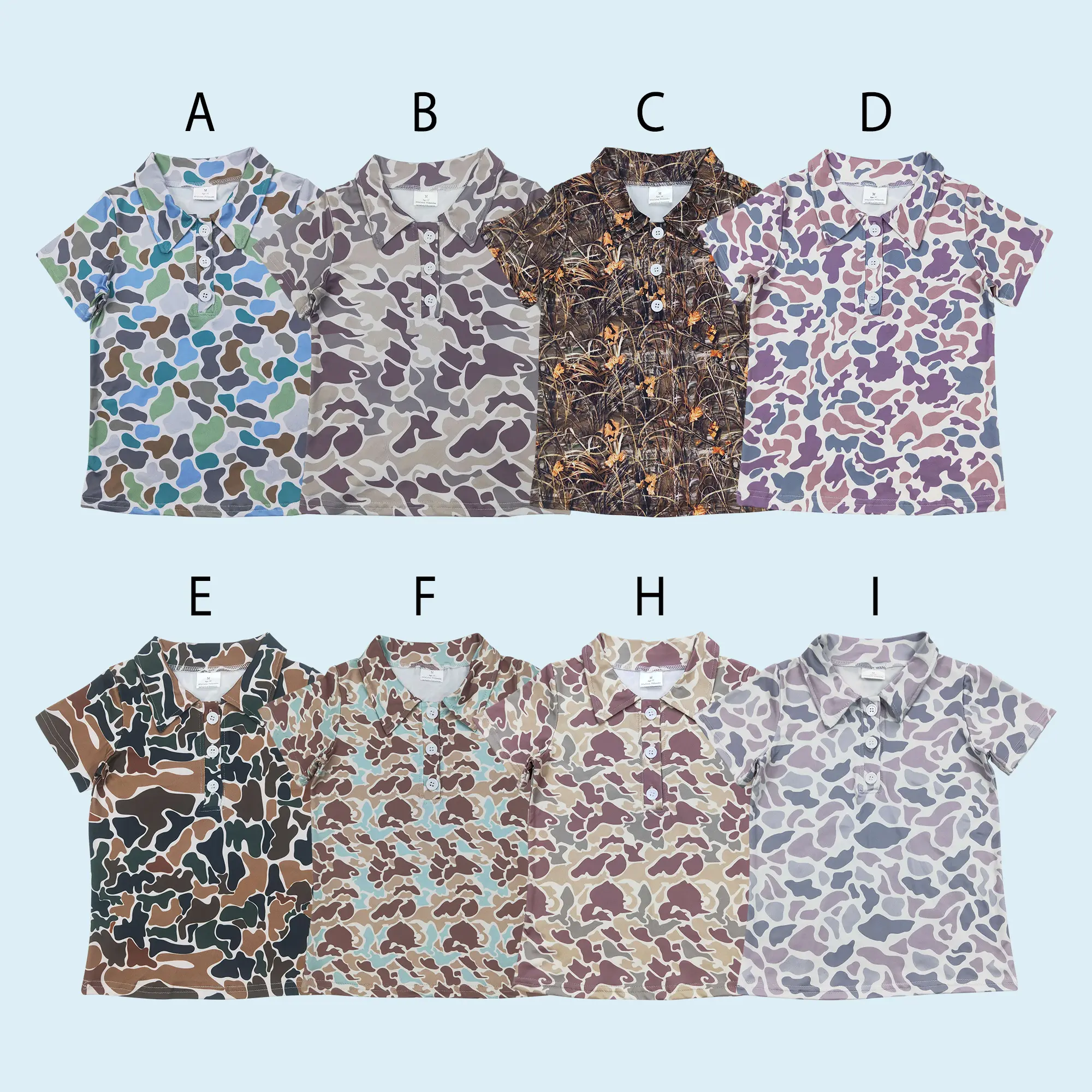 Kids boy camouflage summer polo shirt Kids boy camouflage summer polo shirt