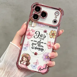 God Has a Plan Phone Case for iPhone 17 17 Pro Max Air 16 16 Pro 15 15 Pro Max Plus 14 14 Pro Max Plus 13 12 11 E Soft TPU phonecase Shockproof Durable Protective Cover Faith Gift Floral Curve cover gift Phone Case Protection DDSJ260422001