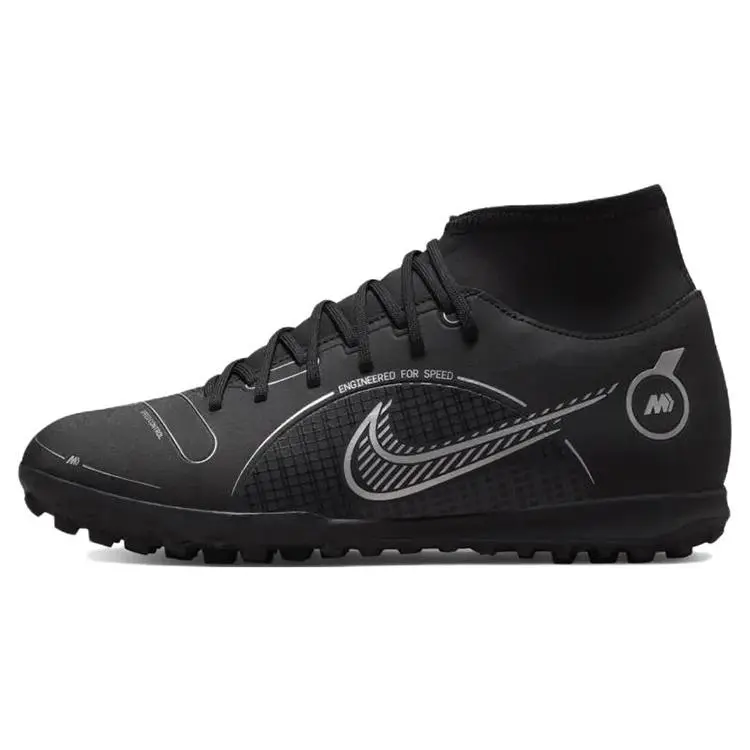 Nike Mercurial Superfly 8 Club TF Black Metallic Silver' Soccer Cleats Unisex DJ2909-007