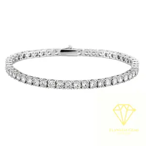 Sterling Silver VVS Tennis Bracelet