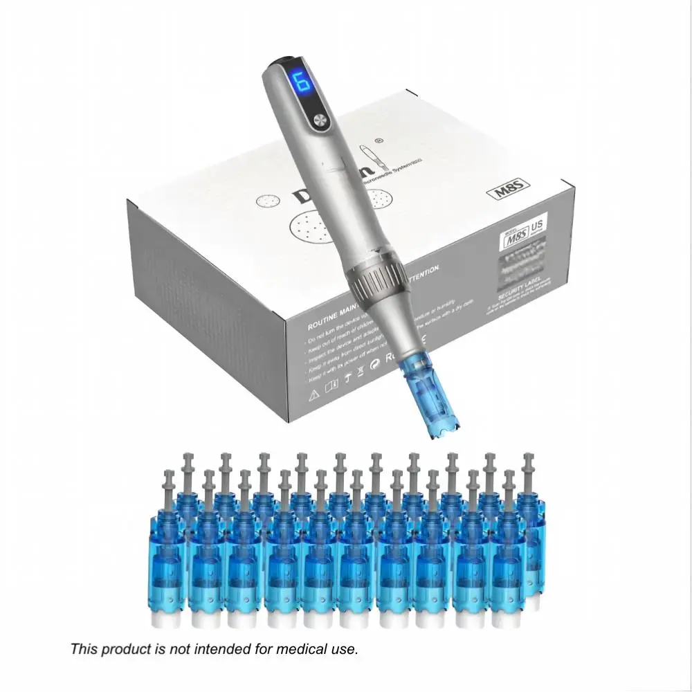 Home Travel Beauty Set -Drpen- -M8S- Beauty  Microcurrent Facial Beauty Device Set - Home & Travel Skin Care Kit with Storage Case, 10 or 20 Cartridges