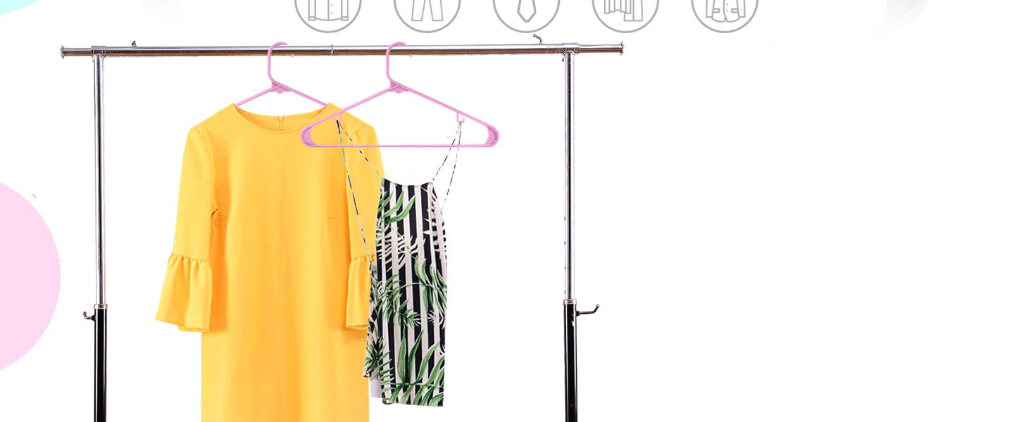 Utopia Home Durable Plastic Hangers with Hooks – Space-Saving Clothes Hangers for Closet Organization