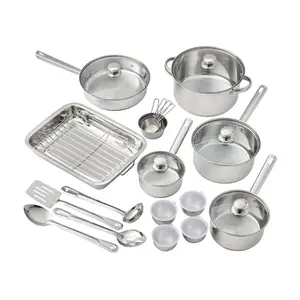 24 Piece Oven Safe Stainless Steel Cookware set