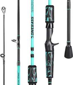 Spinning Rod & Casting Rod, High Performance IM6 Graphite Fishing Pole for Fishing,2- Piece Desgin for Travel