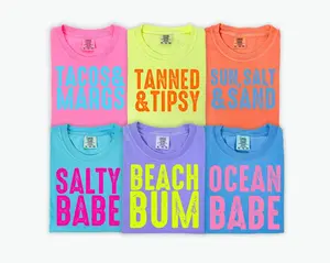 Comfort Colors Sunshine Tee, Beach Life Graphic, Neon Trendy Summer Design, Distressed Coastal Vibes, Ocean Babe Top, Beach Bum Style