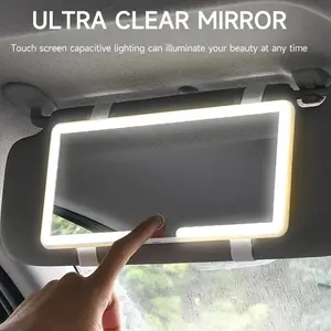 LED detachable car vanity mirror with light - convenient passenger side interior vanity mirror, car mirror hanging accessory