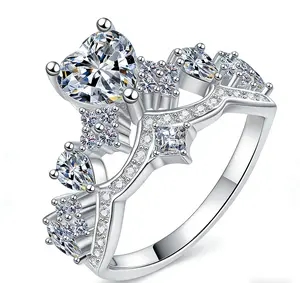 #58 (Lover) 925 Sterling Silver Synthetic Moissanite Ring