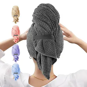 Hair Drying Towel Wrap, 1 Count Quick Absorption Lightweight Hair Towel Wrap, Hair Care Accessory for Home & Travel