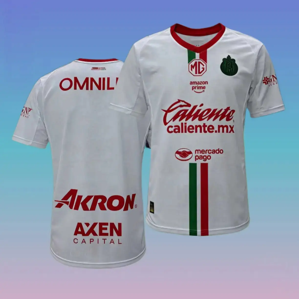 2526 Chivas Guadalajara Soccer Away Jersey, White Chivas Football Shirt, Club Deportivo Guadalajara Liga MX Jersey, Mexican Futbol Fan Gift
