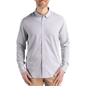 Cutter & Buck Skyline Epic Confidence Recycled Pinstripe Mens Big & Tall Long Sleeve Dress Shirt