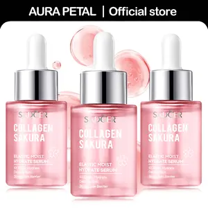 [BUY 1 GET 2 FREE】3PCS Collagen Sakura Elastic Moist Hydrate Serum  for Dull Skin Uneven Tone Fine Lines Pores Dry Skin Moisturizing Toner Deep Nourishing Repairing Collagen Hydrate cserums
