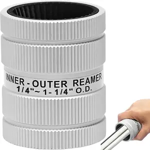 Pipe Reamer Tool, 1/4" to 1-1/4" Inner/Outer Deburring Tool for Copper, Stainless, PVC, Aluminum – Plumbing Chamfering Tool for Tubing Prep