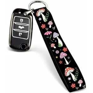 Neoprene Hand Wristlet Keychain Wrist Lanyard Car Accessories Gifts for Women Men for Keys Wallets
