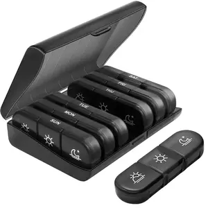 21-grid Pill Storage Box, 1 Count Portable Pill Organizer, Weekly Pill Storage Box, Home Organizer for Medicine, Vitamin, Pill, Healthcare, Dustproof Medicine Organizer